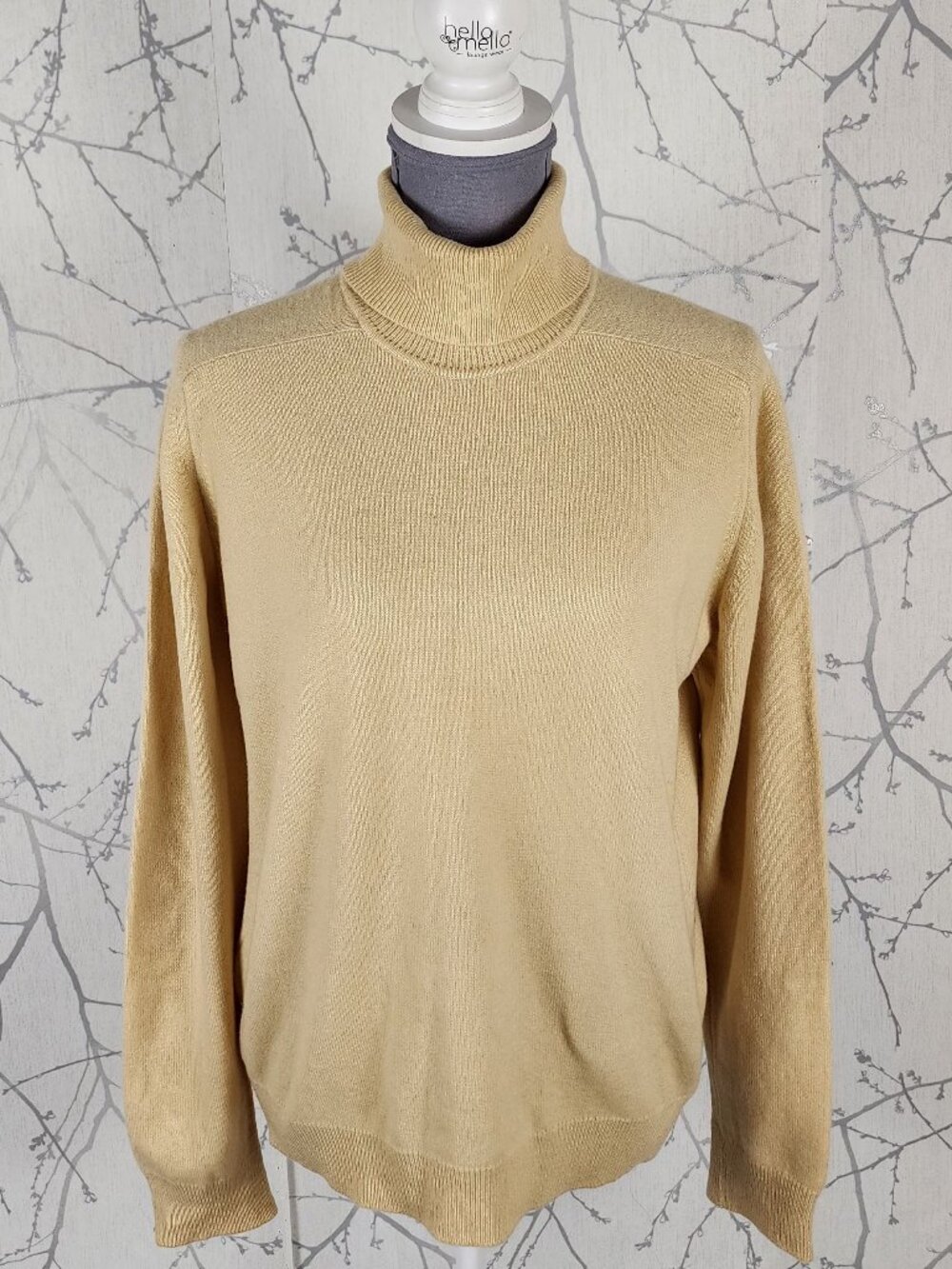 Henry Paige VTG Yellow 100% Scottish Cashmere Turtleneck Sweater